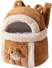 Warm Pet Carrier Bag, Warm Cat Carrier, Cute Cat Travel Carrier | Pet Shoulder Bag Carrier with Top Opening, Winter Carrier Backpack for Small Cat Dog