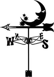 Weather Vane Weathervane Measuring Tools Stainless Steel Wind Direction Indicator Kits Garden Stake Weathercock Suitable for Outdoor Garden Roof Paddock Decoration