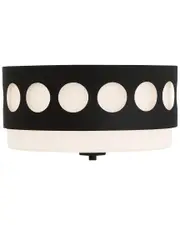Crystorama Kirby 2 Light Black Forged Ceiling Mount