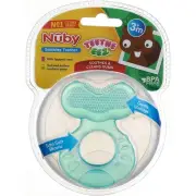 2 Pack Nuby Teethe-Eez Soft Silicone Teether, 3m+, Assorted Colors