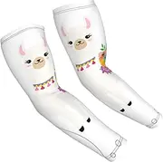 [FSCEV] Llama Sun Protection Arm Sleeves Outdoor Essentials Cooling Compression Golf Hiking Cycling