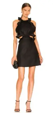 Zimmerman Postcard Tie Back Mini Dress in Linen Size 2