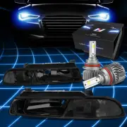 Fit 1995-2000 Chrysler Cirrus Headlight Head Lamps w/LED Kit Slim Style Smoked (for: Chrysler)