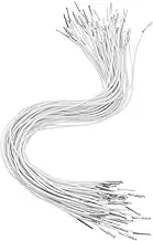 BATHVEVE Strong Elasticity Metal Tipped Cords 100pcs Stretch Loop Band for Mask Fastening Sign Hanging