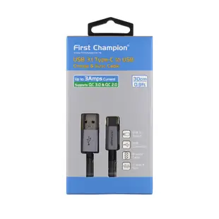 First Champion 30cm USB 3.1 Type-C cable PET網管線材 快充傳輸線