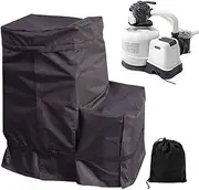 Sand Filter Pump Cover - Waterproof Sand Filter Cover, Clear Pool Filter Cover | 420D Oxford Cloth Pool Sand Filter Protective Covers, Two-Way Zipper Pool Filter Cover for Home Hotel Swimming Pool