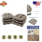 Luxurious Memory Foam Chair Cushions Set of 6 - Ideal for Dining & Living Spaces