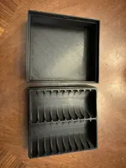 3DP Black Storage Box Holds 20x 1oz Silver 40mm Coins In Direct fit Capsules