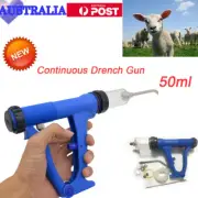 50ml Continuous Drench Gun for Animal Cattle Sheep Goats Livestock Husbandry AU