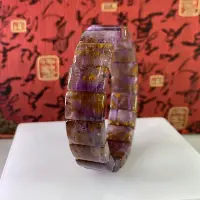 在飛比找Yahoo!奇摩拍賣優惠-【福藝古玩批發】嚴選 天然水晶 頂級黃金紫鈦手排 紫鈦晶手排