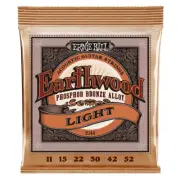 Ernie Ball 2148 Earthwood Phosphor Bronze Acoustic Guitar Strings; gauges 11-52
