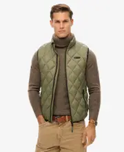 Diamond Quilt Fuji Lite Gilet | Dusty Olive Green