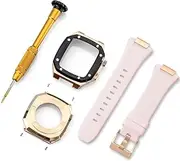 [RAYESS] Latest Stainless Steel Modification kit Bezel for Apple Watch Band 7 44mm 41mm 45mm Noble Metal for iWatch Series 8 7 6 5 4 SE