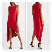 IRO Womens Size EUR 36 or 8 / US 4 Red Grenadine Asymmetrical Hamlin Dress NEW