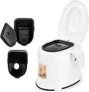 Practical Convenient Camping Toilet Portable Toilet Bedpan, Mobile Camping Toilet, Suitable for Outdoor Emergencies, Camping and Sleeping, Car Travel (Size : 1 Solid Barrel)