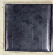 Imported Leather Photo Album/Scrap Book from Italy, marbleized gray, NEW