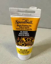 Speedball Oil-Based Block Printing Ink, 1.25-Ounce, 3455 - Yellow Sealed