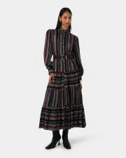 Roxana Linen Tiered Maxi Dress
