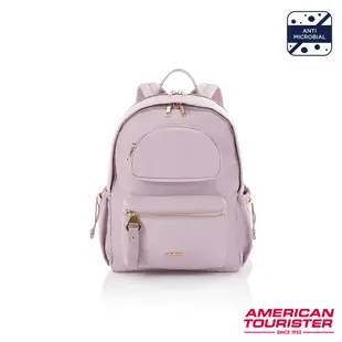 AT美國旅行者 AMERICAN TOURISTER筆電後背包/電腦包14吋ALIZEE DAY女用日常旅行抗菌_黑/紫