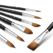 Sable Watercolor Brushes Professional, Fuumuui 7Pcs Kolinsky Sable Brush Vari...