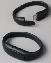 Premium Black Wristband USB Flash Memory Drive 16GB