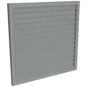 ProtectorAl 300-1000W X 300-1000H Palladium Silver Aluminium Welded Louver Panel Horizontal 5mm overlap