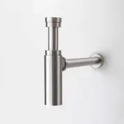 2023 Brushed Nickel p trap ROUND BOTTLE TRAP 32/40 mm WASTE for wall hung basin