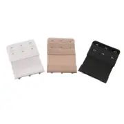3pcs Women's Elastic Bra Lingerie Extenders 3-Hooks 2 Rows Extension Straps in