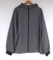 New Autograph Jacket 24 Womens Anorak Lightweight Rain Coat Hood Zip Black White