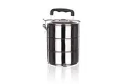 Stackable 3-Tier Stainless Steel Lunch Bento Box Tiffin Storage Pot - 23cm x 15cm