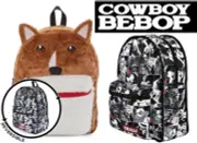 COWBOY BEBOP EIN REVERSIBLE 3D PLUSH Backpack Bioworld Anime Flip COSPLAY NWT
