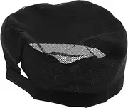 [SAFIGLE] Unisex Chef Hat Hotel Kitchen Work Cap for Cooking Baking Catering Black Polyester Cotton Chef Headwear