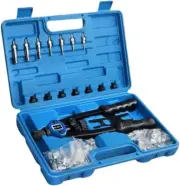 13” Hand Rivet Nut Gun Hand Riveter Rivnut Tool Kit with 7 Pcs Metric Mandrels