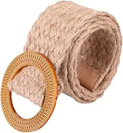 [FOMIYES] 1Pc Retro Waist Belt for Women Elegant Decorative Accessory for Dresses and Jeans Stylish Elastic Waistband with Pattern Buckle for Any Outfit