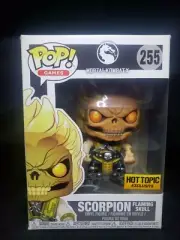 Funko Pop Scorpion Flaming Skull Mortal Kombat X Hot Topic Exclusive