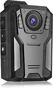 Aolbea P100 2K Police Body Camera 64GB Body Cam 12 Hours Continuous Recording USB-C Infrared Night Vision Waterproof Shockproof Lightweight Data-encrypt for Law Enforcement Record