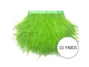 10 Yards - Lime Green Ostrich Fringe Trim Wholesale Feather Prom Dress Costume