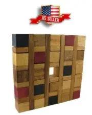 Parquet Puzzle Wood Game Gift Adult Play Home Decor Red Brain Teaser Family Fun