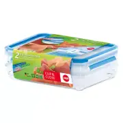 Emsa Clip & Close Food Storage Containers Set 0.6L, Ham & Cheese Food Container