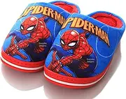 [Everyday Delights] Marvel Spider-Man Plush Slippers for Boys Kids Children - Blue