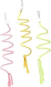 3Pcs Parrot Climbing Rope Bite Resistant Bird Rope for Play and Exercise Suitable for Parakeets Cockatiels and Lovebirds Fun and Engaging Bird