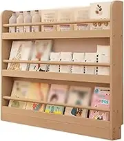 Narrow Book Storage Rack Floor Standing and Wall Mounted Book Display Toddler Book Shelf Organizer for Books, Magazines