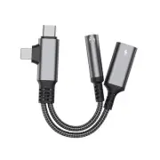 Lightning Port and aux in and Type c Converter 2-in-2 and iPad Pro usbc