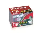 Maxell 108562 UR-90 5PK Normal Bias Audio Cassettes 90 Minute With Cases 5 Pack