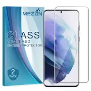 [2 Pack] Galaxy S21 5G Tempered Glass Premium 9H HD Screen Protector by MEZON