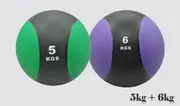 5kg + 6kg Commercial Rubber Medicine Ball Set / Gym Fitness Fit Exercise Ball