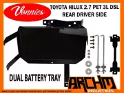 VONNIES 2.7 DRIVER SIDE REAR DUAL BATTERY TRAY SYSTEM FOR TOYOTA HILUX 2000-2005 (for: Toyota)