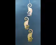 Virginia Opossum Metal Wind Catcher Spinner Rustic Garden Nature Wildlife