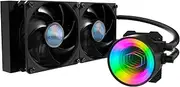 Cooler Master MasterLiquid ML240 Mirror Close-Loop AIO CPU Liquid Cooler, ARGB Mirror Pump, Dual Chamber Pump, SickleFlow 140 PWM Fans, AMD Ryzen AM5/AM4, Intel LGA1700*/1200 (MLX-D24M-A18PK-R1)