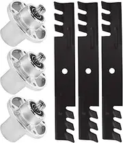 Lawn Mower Deck Rebuild Kit for Hustler 48 inch Deck Raptor SD Raptor Flip Up Zero Turn Mower Spindle 601804 Toothed Blade 795757